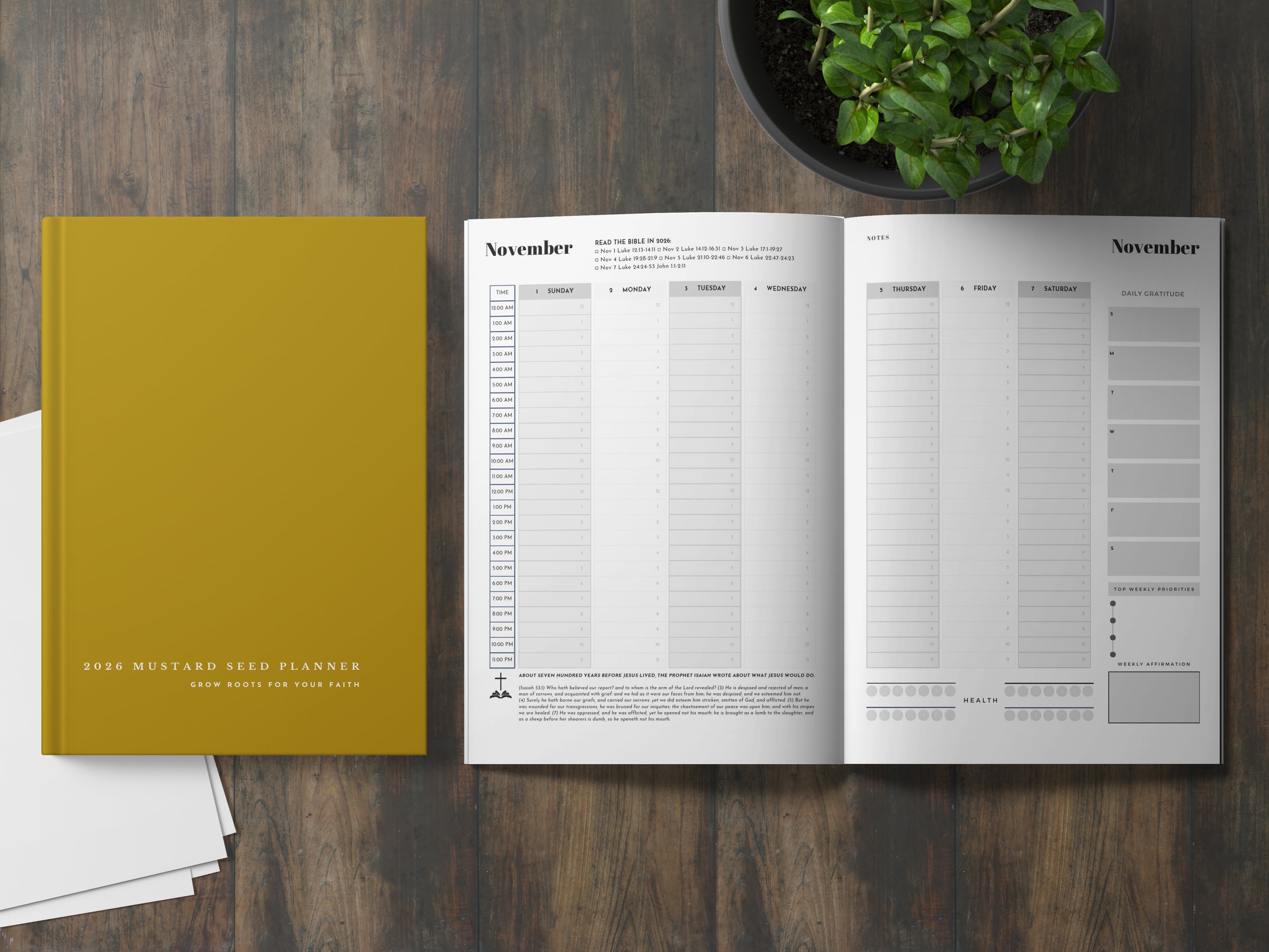 2026 Mustard Seed Planner: Grow Roots for Your Faith (Mustard Yellow)