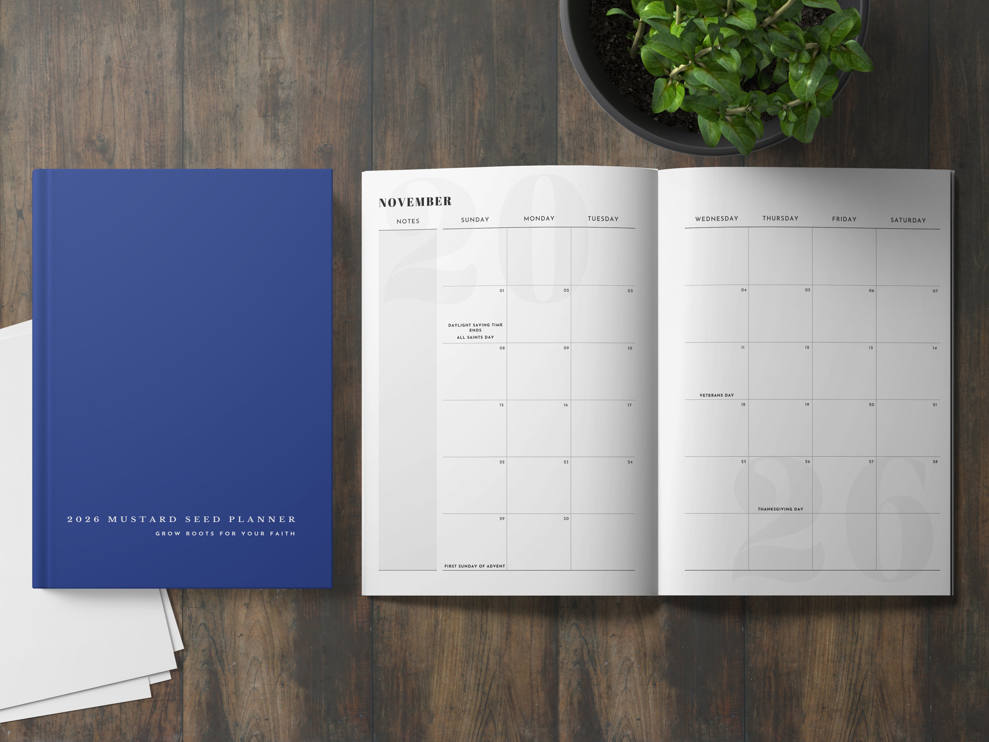 2026 Mustard Seed Planner: Grow Roots for Your Faith (Indigo)