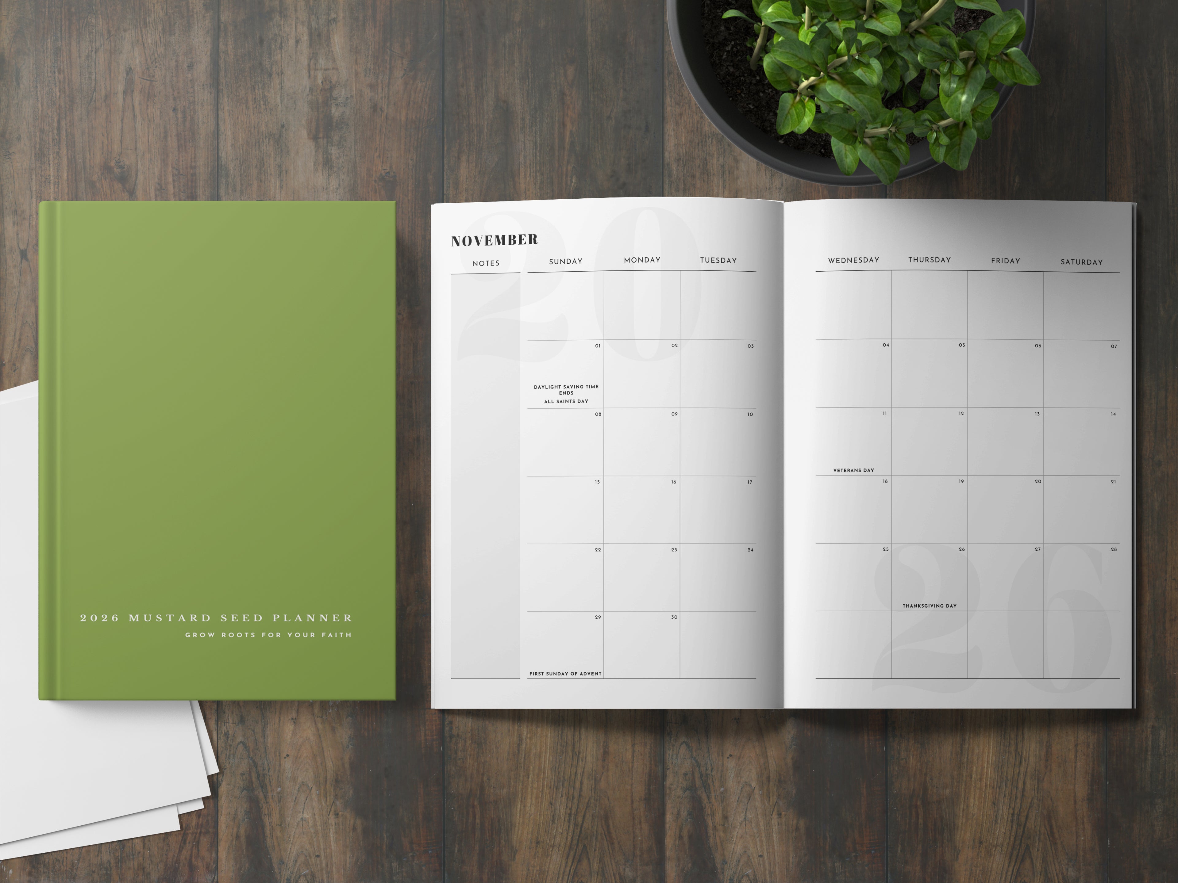 2026 Mustard Seed Planner: Grow Roots for Your Faith (Olive)