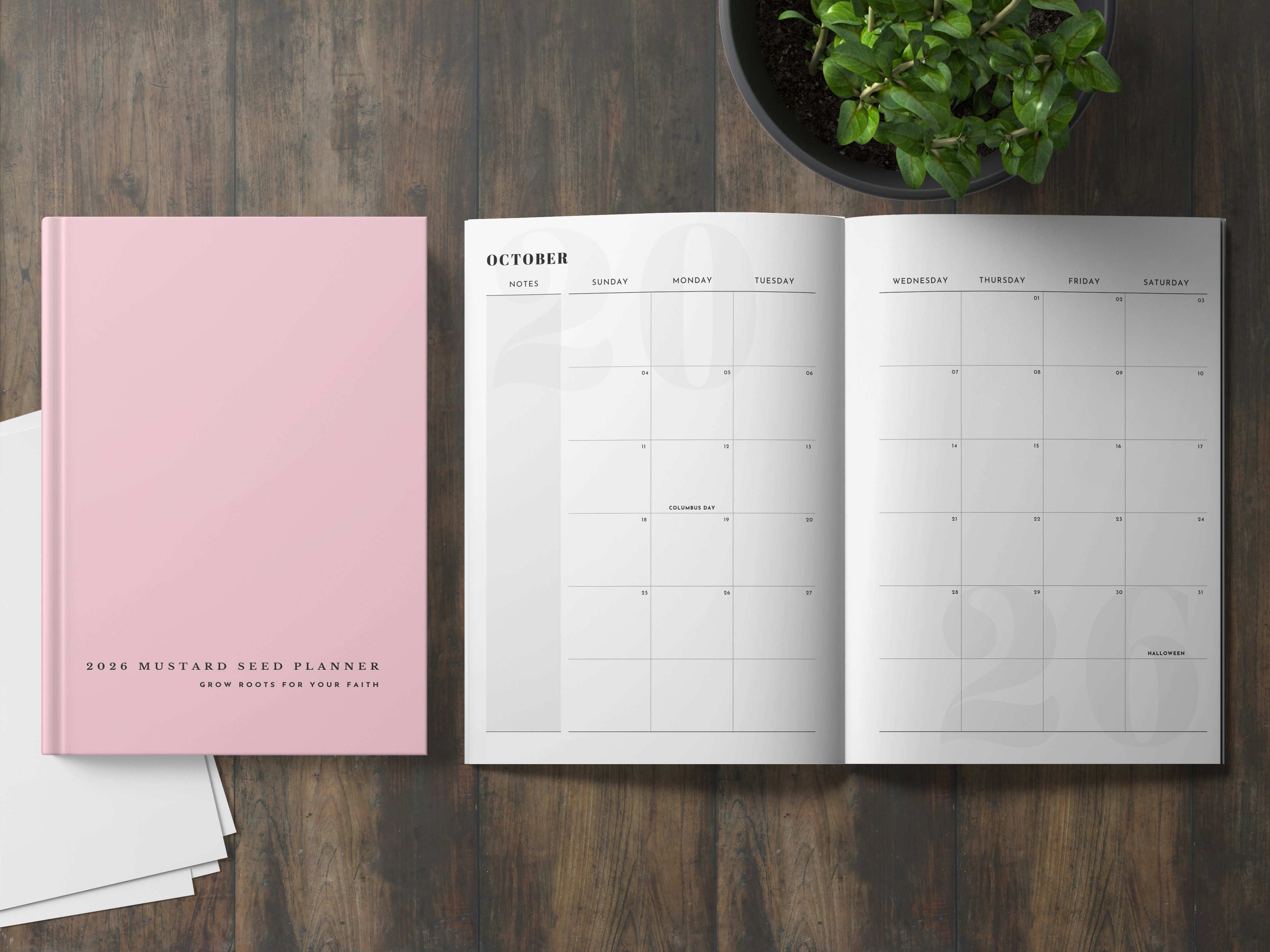 2026 Mustard Seed Planner: Grow Roots for Your Faith (Powder Pink)