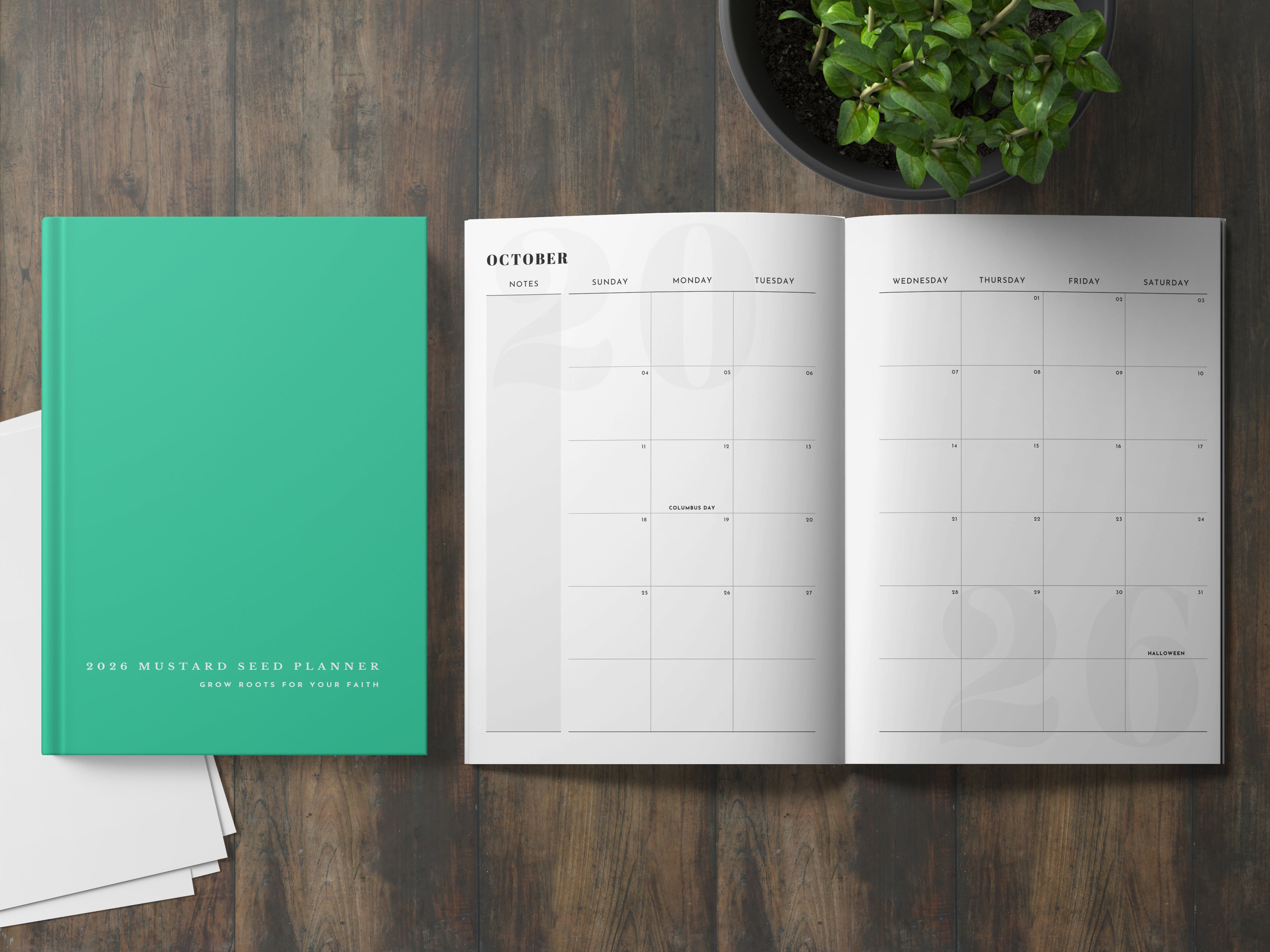 2026 Mustard Seed Planner: Grow Roots for Your Faith (Turquoise)
