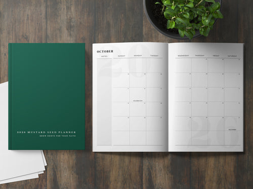2026 Mustard Seed Planner: Grow Roots for Your Faith (Forest Green)