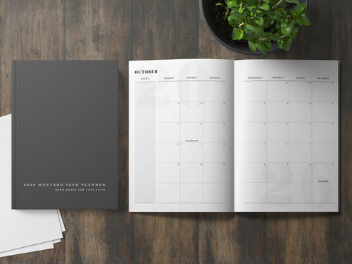 2026 Mustard Seed Planner: Grow Roots for Your Faith (Charcoal)